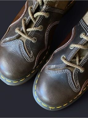 Dr. Martens Brown Church Boots Multicolor Suede Leather